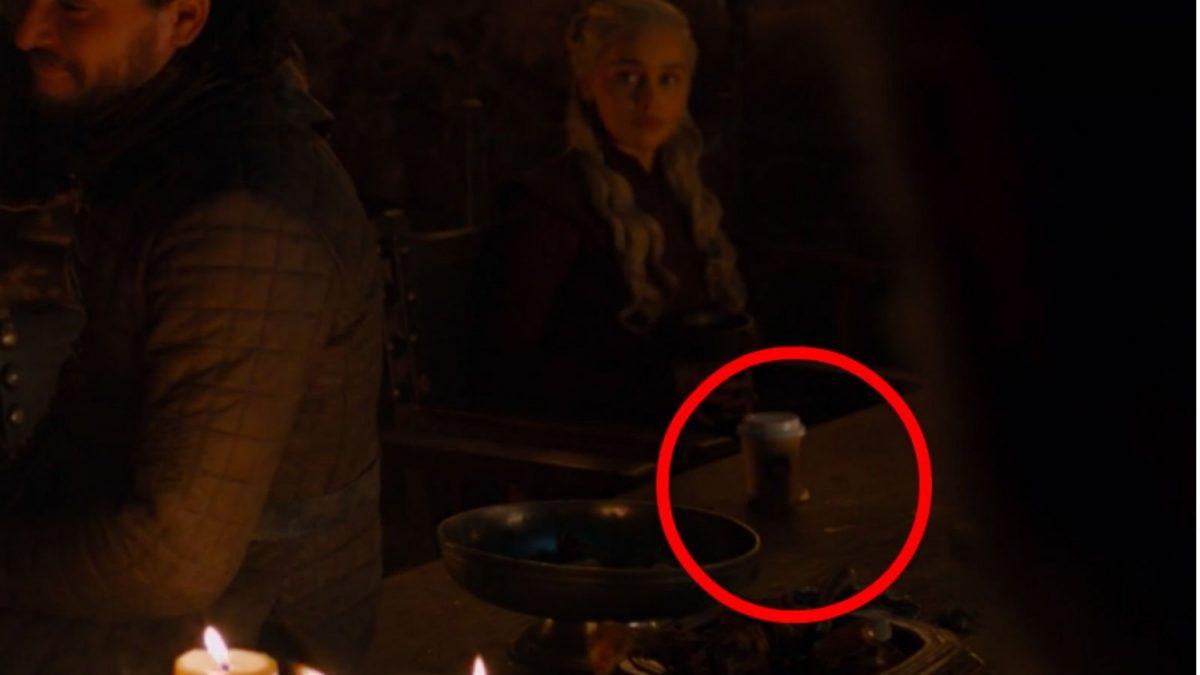 A coffee cup on a table in the great hall of Winterfell in the fictional, very coffee-less realm of Westeros. (HBO via CNN)