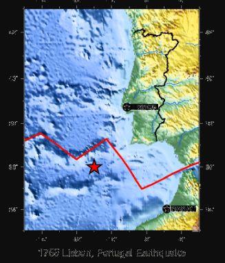 The location of the earthquake (USGS)