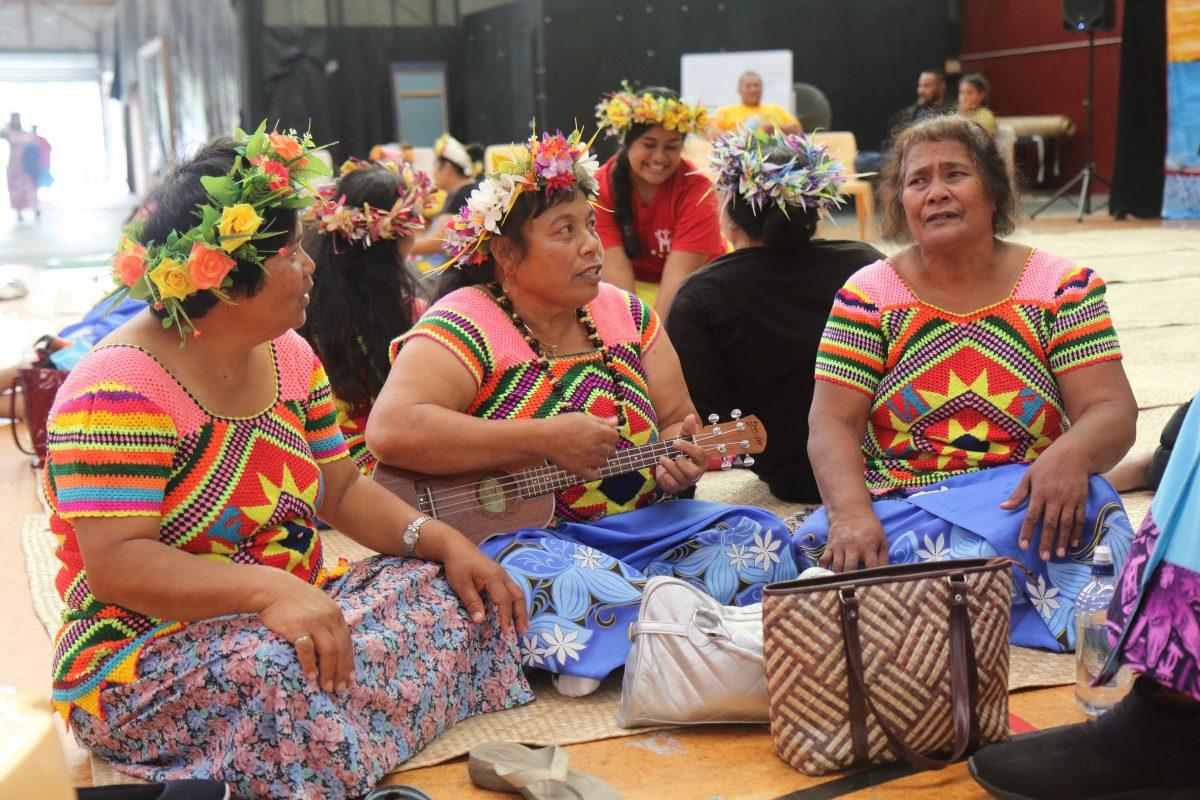 Members of the Tuvaluan community unite in the traditional songs and dance of their islands at the Tuvalu Arts Festival on April 27, 2019. (Lorraine Ferrier/The Epoch Times)