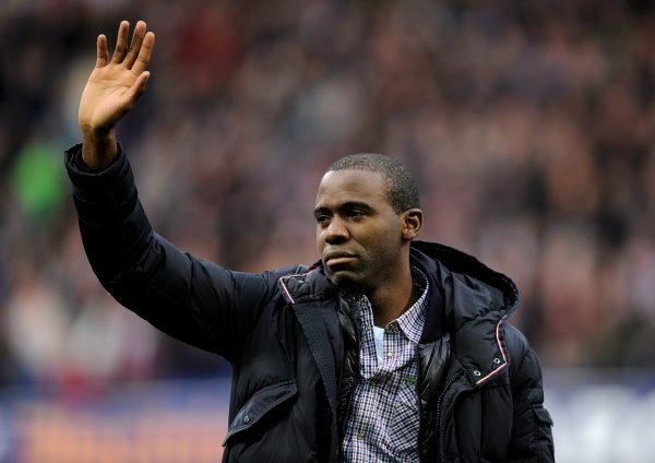 Fabrice Muamba of Bolton Wanderers waves to the crowd in Bolton, United Kingdom, on May 2, 2012. (Michael Regan/Getty Images)