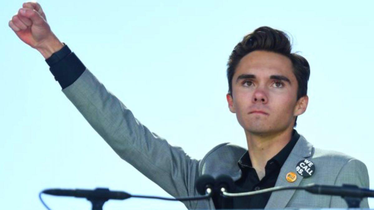 Marjory Stoneman Douglas High School student David Hogg addresses the crowd at the March For Our Lives rally against gun violence in Washington on March 24, 2018. (Jim Watson/AFP/Getty Images)
