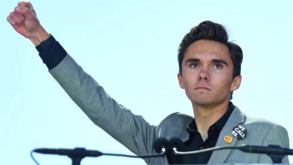  Marjory Stoneman Douglas High School student David Hogg addresses the crowd during the March For Our Lives rally against gun violence in Washington on March 24, 2018. (Jim Watson/AFP/Getty Images)