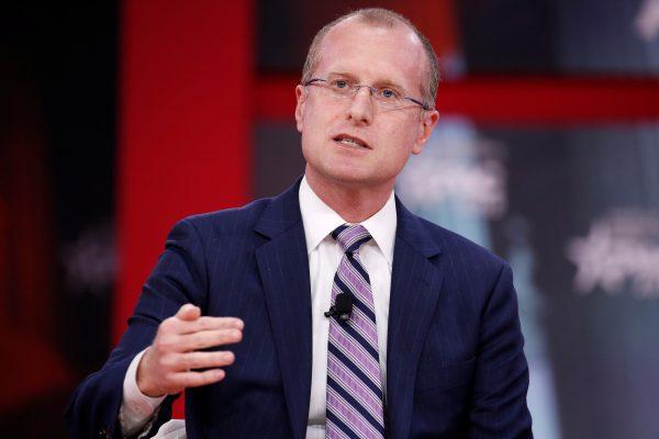 Commissioner Brendan Carr of the Federal Communications Commission speaks at the Conservative Political Action Conference (CPAC) at National Harbor, Maryland, U.S. on Feb. 23, 2018. (Joshua Roberts/Reuters)