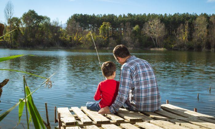 Passerby Sees Dad and Son Fishing at Lake. Moments Later, Father Jumps Right Into Water