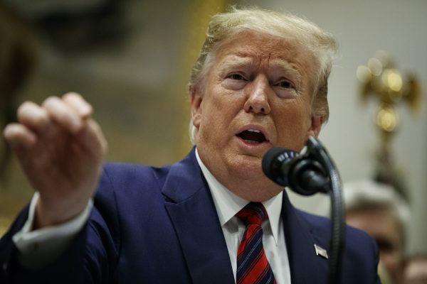President Donald Trump speaks during a event on medical billing, in the Roosevelt Room of the White House in Washington, on May 9, 2019. (Evan Vucci/AP Photo)