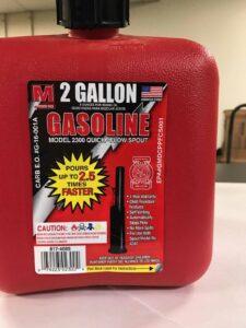 The gas can found in Derion Vence's Nissan. (Houston Police Dept)