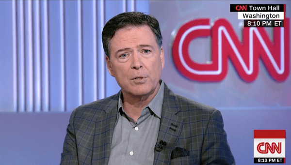 Former FBI Director James Comey during a CNN 'Town Hall' on May 9, 2019. (Screenshot/CNN)