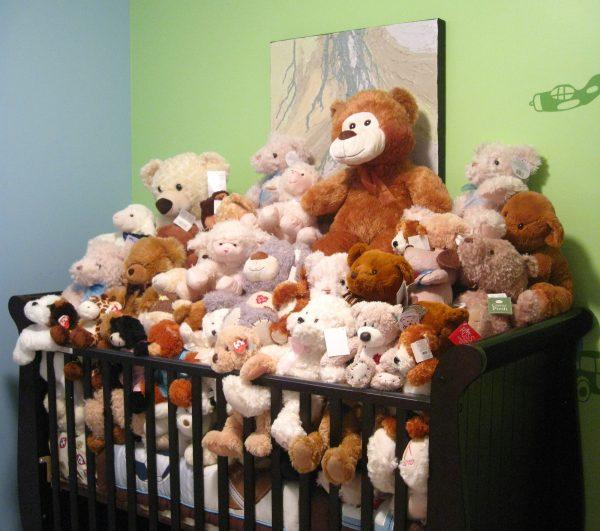 The Chutes collected 100 teddy bears and donated them to the hospital where Zachary passed away. (Courtesy of Alexis Marie Chute)