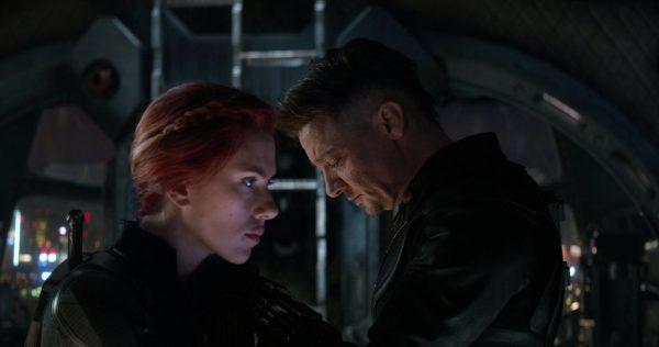 Scarlett Johansson, left, and Jeremy Renner in a scene from "Avengers: Endgame." (Disney/Marvel Studios via AP)