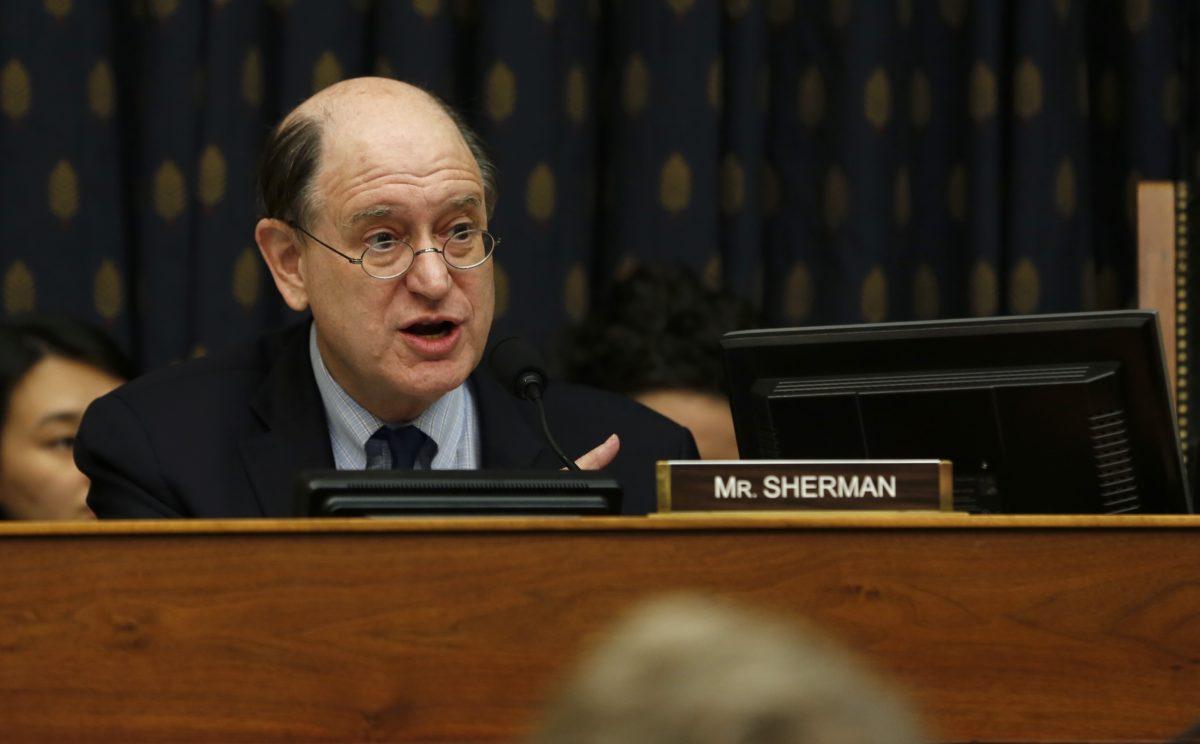 Rep. Brad Sherman  (D-Calif.) at the hearing, titled Smart Competition: Adapting U.S. Strategy Toward China at 40 Years, in Washington on May 8, 2019. (Jennifer Zeng/The Epoch Times)