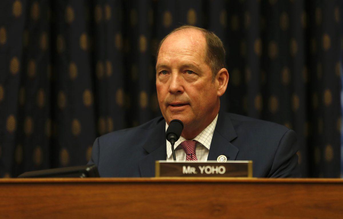 Rep. Ted Yoho (R-Fla.) at the hearing Smart Competition: Adapting U.S. Strategy Toward China at 40 Years in Washington on May 8, 2019. (Jennifer Zeng/The Epoch Times)