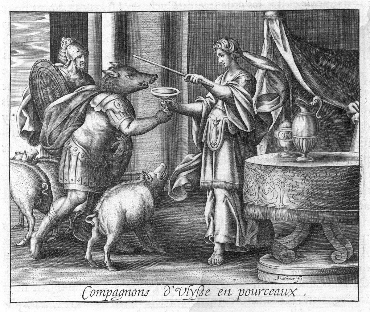 Circe changing Odysseus’s men to swine from the series Ovid’s "Metamorphoses." (Public Domain)