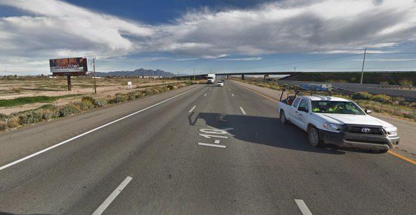 The I-10 interstate highway at Eloy, Arizona. (Screenshot/googlemaps)