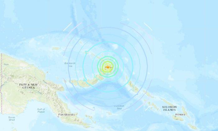 Strong Earthquake Hits Near Papua New Guinea