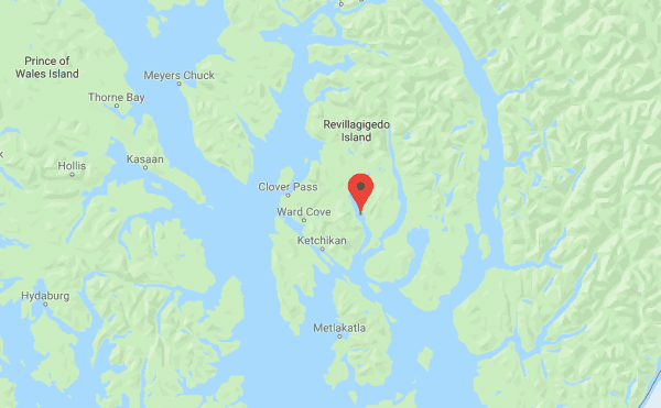 Location of George Inlet, near Ketchikan, Alaska. (Screenshot/Google Maps)