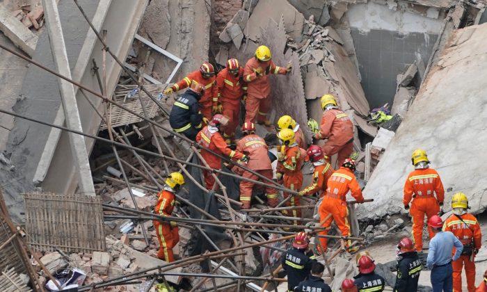 At Least 5 Dead, 9 Trapped in Shanghai Building Collapse