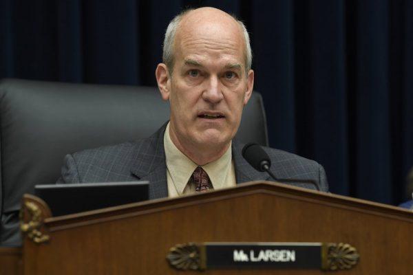 House Transportation Subcommittee Chairman Rep. Rick Larsen, D-Wash., speaks during a hearing on Capitol Hill in Washington, on May 15, 2019, on the status of the Boeing 737 MAX aircraft. (AP Photo/Susan Walsh)