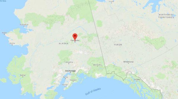 A map shows Fairbanks, Alaska (Google Maps)