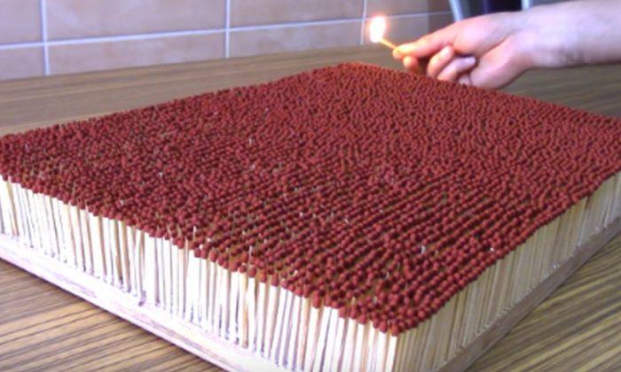 Watch: 6,000 Matches Igniting Each Other in Chain Reaction