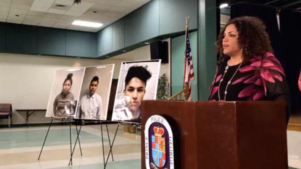 Prince George’s County police department holds news conference about the arrest of 3 suspects in the murder of a 14-year-old girl in Riverdale, on May 16, 2019. (Screenshot via Prince George’s County Police's facebook)