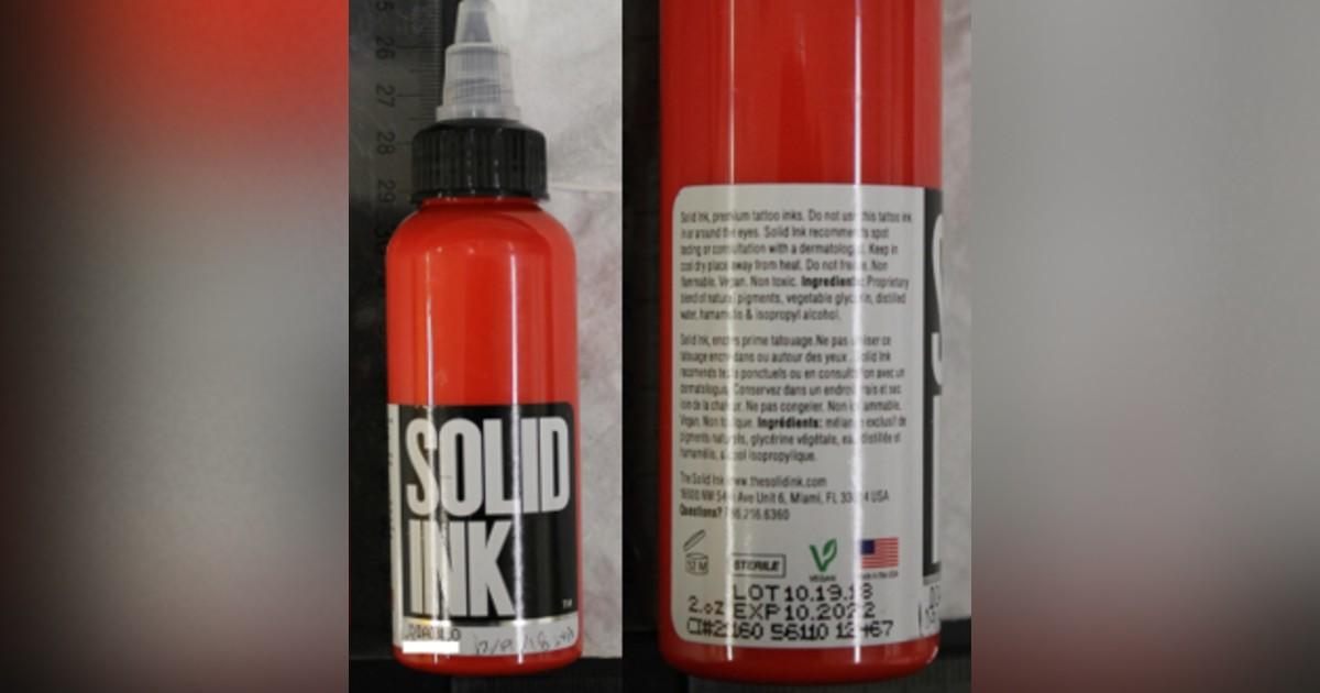 Solid Ink-Diablo (red) Tattoo Ink, manufactured by Color Art Inc. (U.S. FDA)