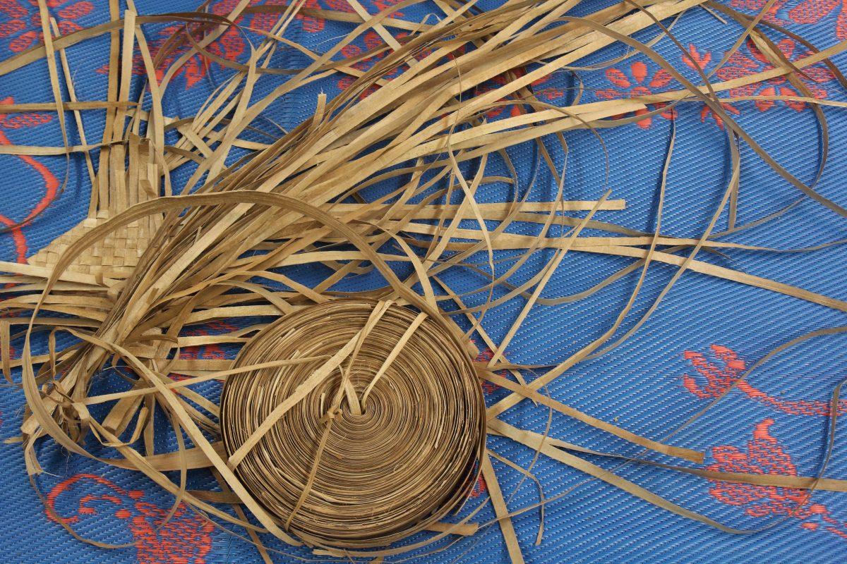 Weaving is a craft carried out across the Pacific Islands. Tuvaluan's use pandanus leaves, a roll of which is seen here. (Lorraine Ferrier/The Epoch Times)