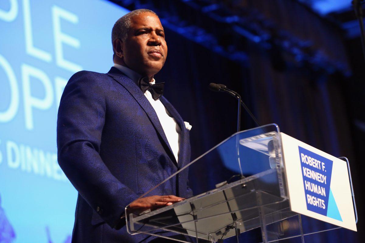 Robert F. Smith speaks onstage as Robert F. Kennedy Human Rights hosts The 2015 Ripple Of Hope Awards in New York, on Dec. 8, 2015. (Astrid Stawiarz/Getty Images for RFK Human Rights)