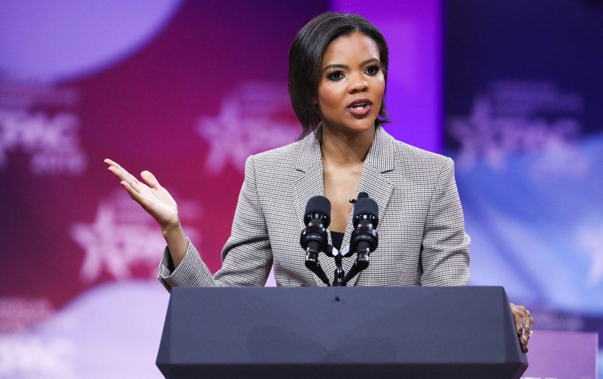  Candace Owens speaks at the CPAC convention in National Harbor, Md., on March 1, 2019. (Samira Bouaou/The Epoch Times)
