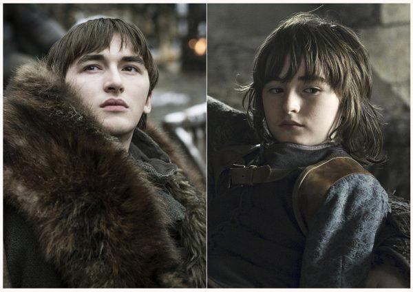 This combination photo of images released by HBO shows Isaac Hempstead Wright portraying Bran Stark in "Game of Thrones." The final episode of the popular series aired on May 19, 2019. (HBO via AP)