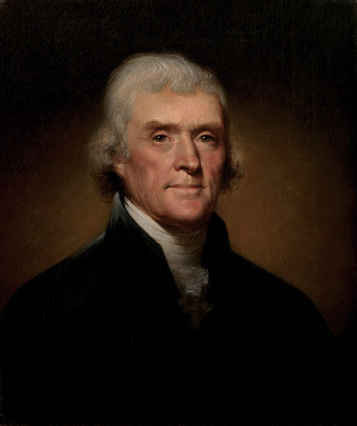 Official presidential portrait of Thomas Jefferson. (Public Domain/Rembrandt Peale via Wikimedia Commons)