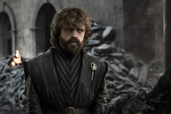 This image released by HBO shows Peter Dinklage in a scene from the final episode of "Game of Thrones," that aired on May 19, 2019. (HBO via AP)