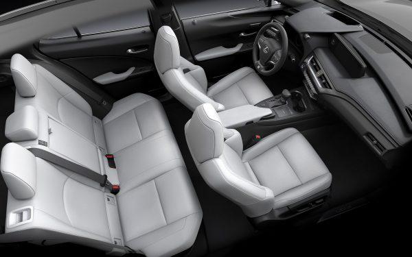 Posh Lexus interior in white. (Courtesy of Lexus)