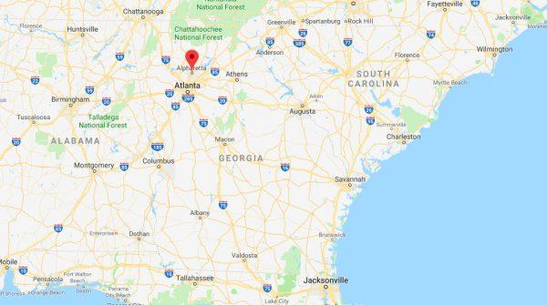 Alpharetta, just north of Atlanta, Georgia. (Screenshot/Google Maps)