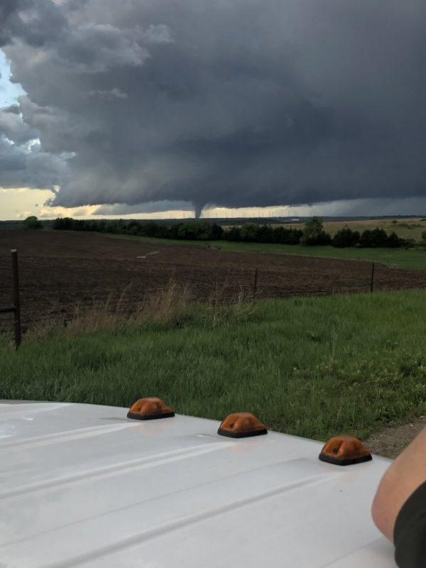 A deadly spring storm unleashed drenching rain, flash flooding and hail in the central United States -- along with more than 130 reports of tornadoes in five days,on May 21,2019.(Hannah Kirkendall/Twitter via CNN)