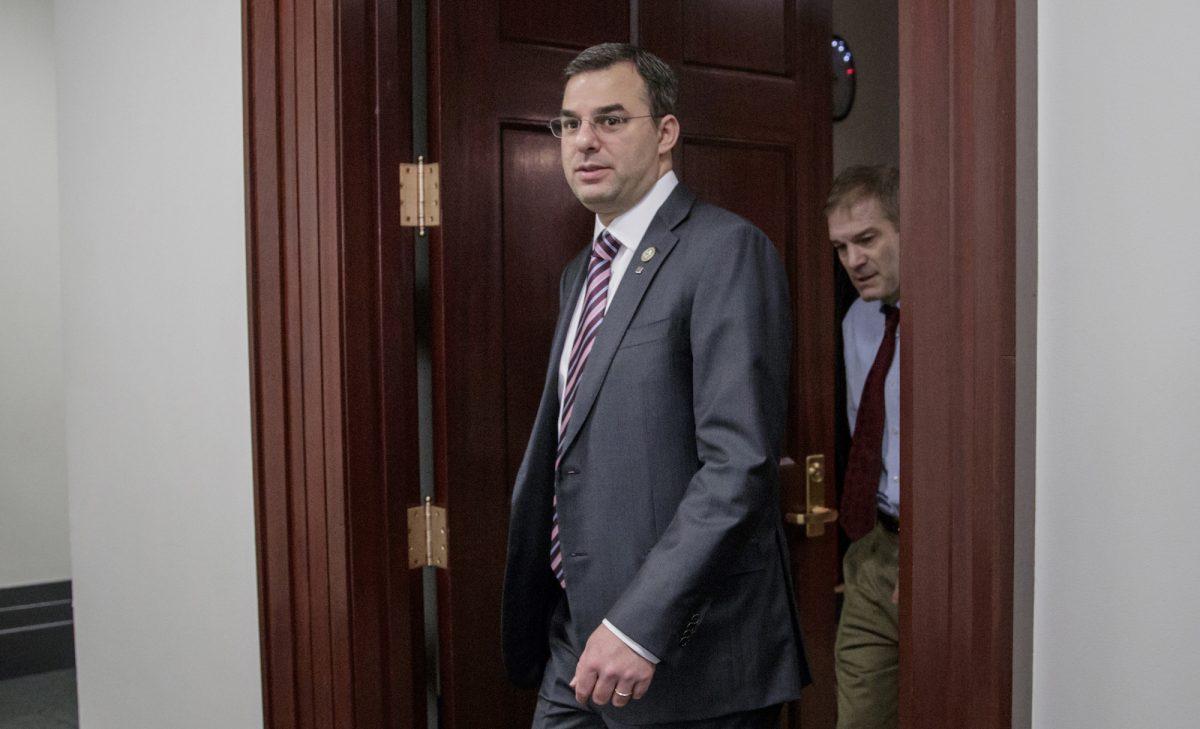 Rep. Justin Amash in a file photograph. He left the Republican Party to become an Independent in July 2019. (J. Scott Applewhite/AP Photo)