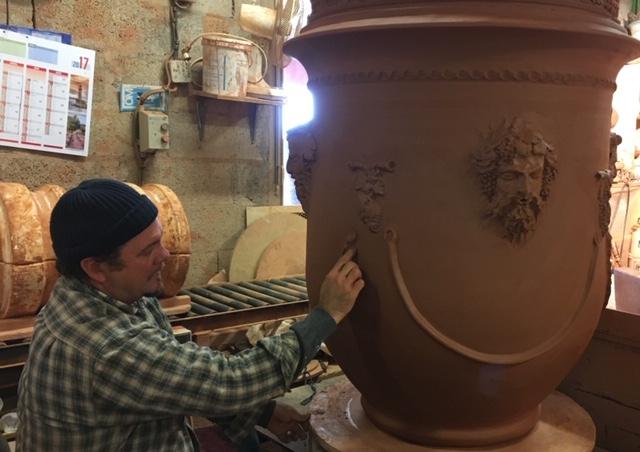 Fourbet embellishes each pot by hand. (Courtesy of Yannick Fourbet)