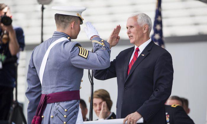 Mike Pence Congratulates West Point Grads