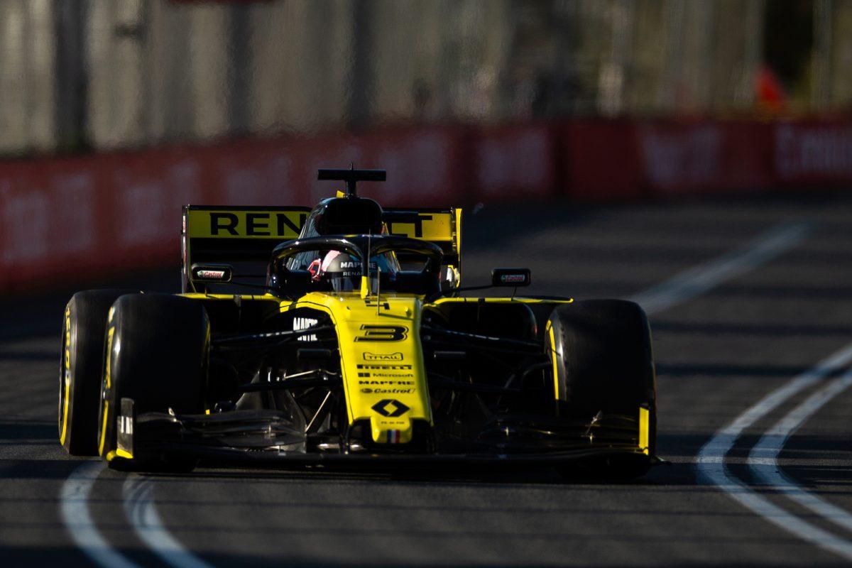 Renault's Australian driver Daniel Ricciardo drives during the second Formula One practice session in Melbourne on March 15, 2019, ahead of the Formula One Australian Grand Prix. (Asanka Brendon Ratnayake/AFP/Getty Images)