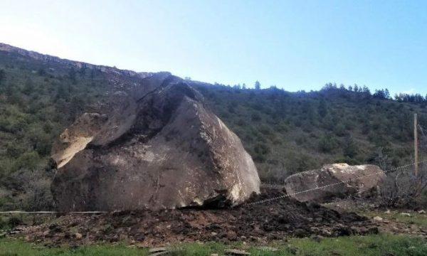 The boulder in Colorado on May 25 (San Miguel Sheriff)