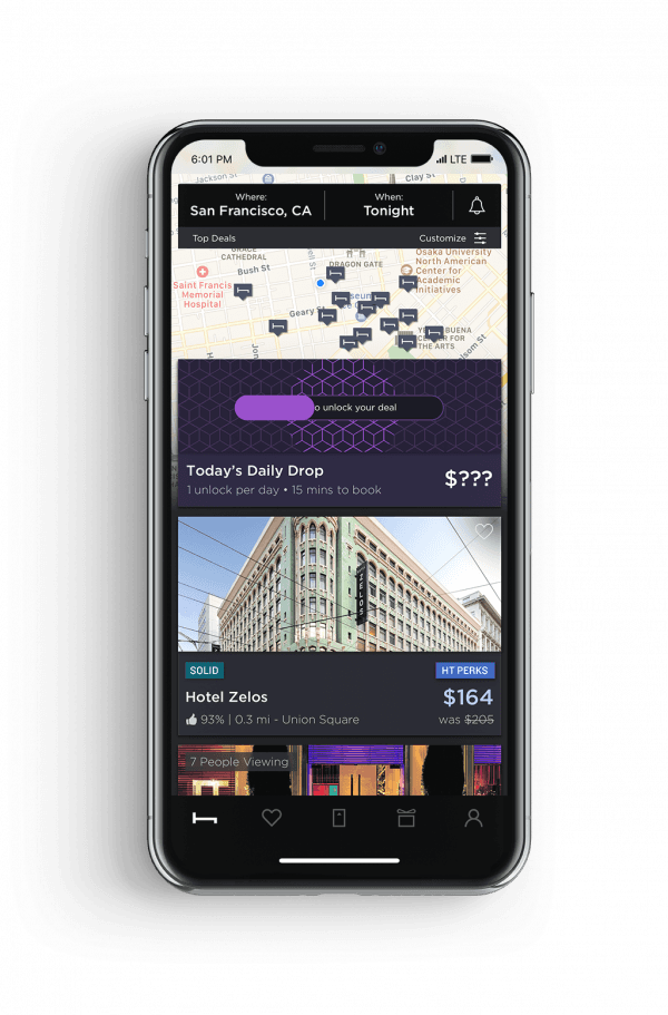 You can get hotel room discounts through HotelTonight if you are comfortable making last-minute reservations. (Courtesy of Hotel Tonight)