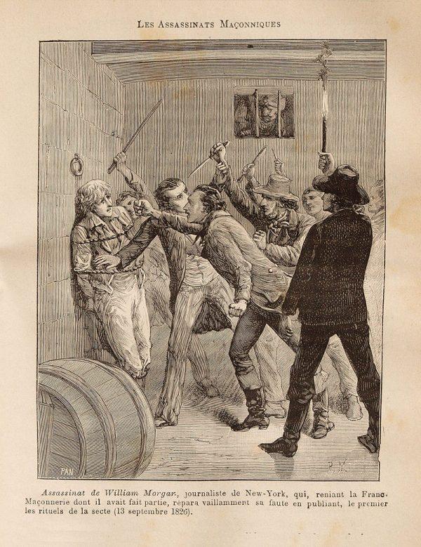 The assassination of William Morgan, engraved by artist Pierre Méjanel. (Public Domain)