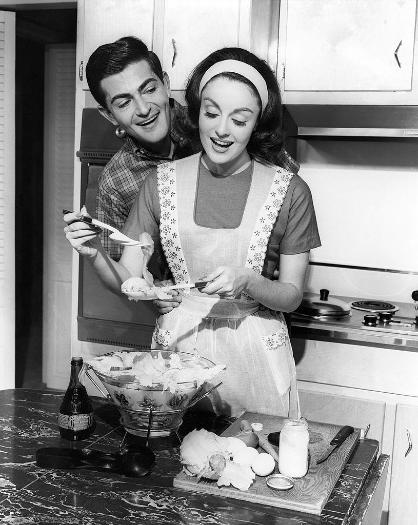 Always remember, he's in charge! (©Getty Images | <a href="https://www.gettyimages.com/detail/news-photo/couple-cooking-news-photo/72352977?adppopup=true">George Marks</a>)