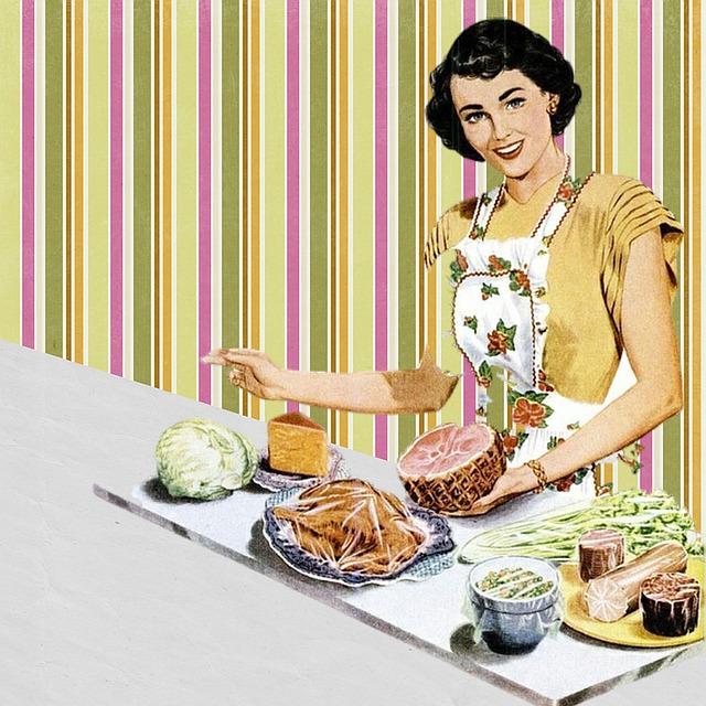 Consider cooking your husband's favorite dish (Illustration - Pixabay | <a href="https://pixabay.com/illustrations/retro-housewife-vintage-collage-1254131/">ArtsyBee</a>)