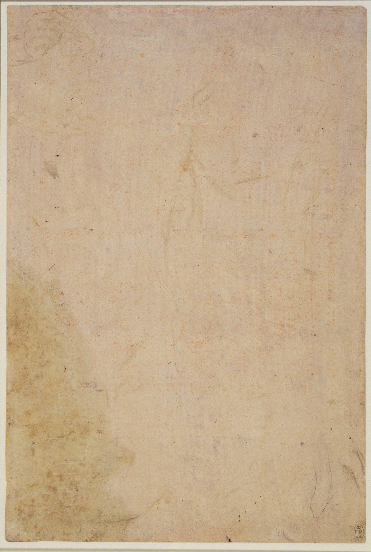 "Studies of hands for the Adoration of the Magi," sheet 2, circa 1481, by Leonardo da Vinci. Metalpoint (faded) on pink prepared paper. (Royal Collection Trust/Her Majesty Queen Elizabeth II 2019)
