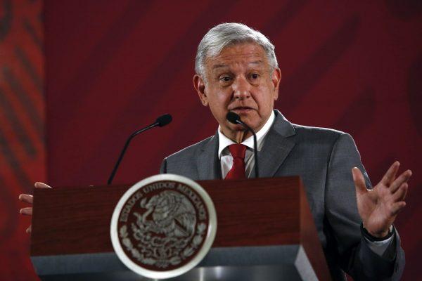 Mexico's President Andrés Manuel López Obrador at the National Palace, in Mexico City, on May 31, 2019. (Ginnette Riquelme/AP)