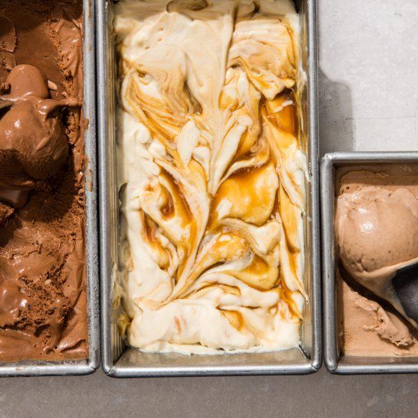 Salted caramel-coconut no-churn ice cream. (America's Test Kitchen)