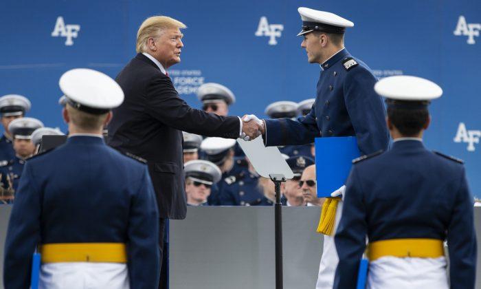 Trump Shakes Hand of Every Air Force Academy Graduate Following Commencement Speech