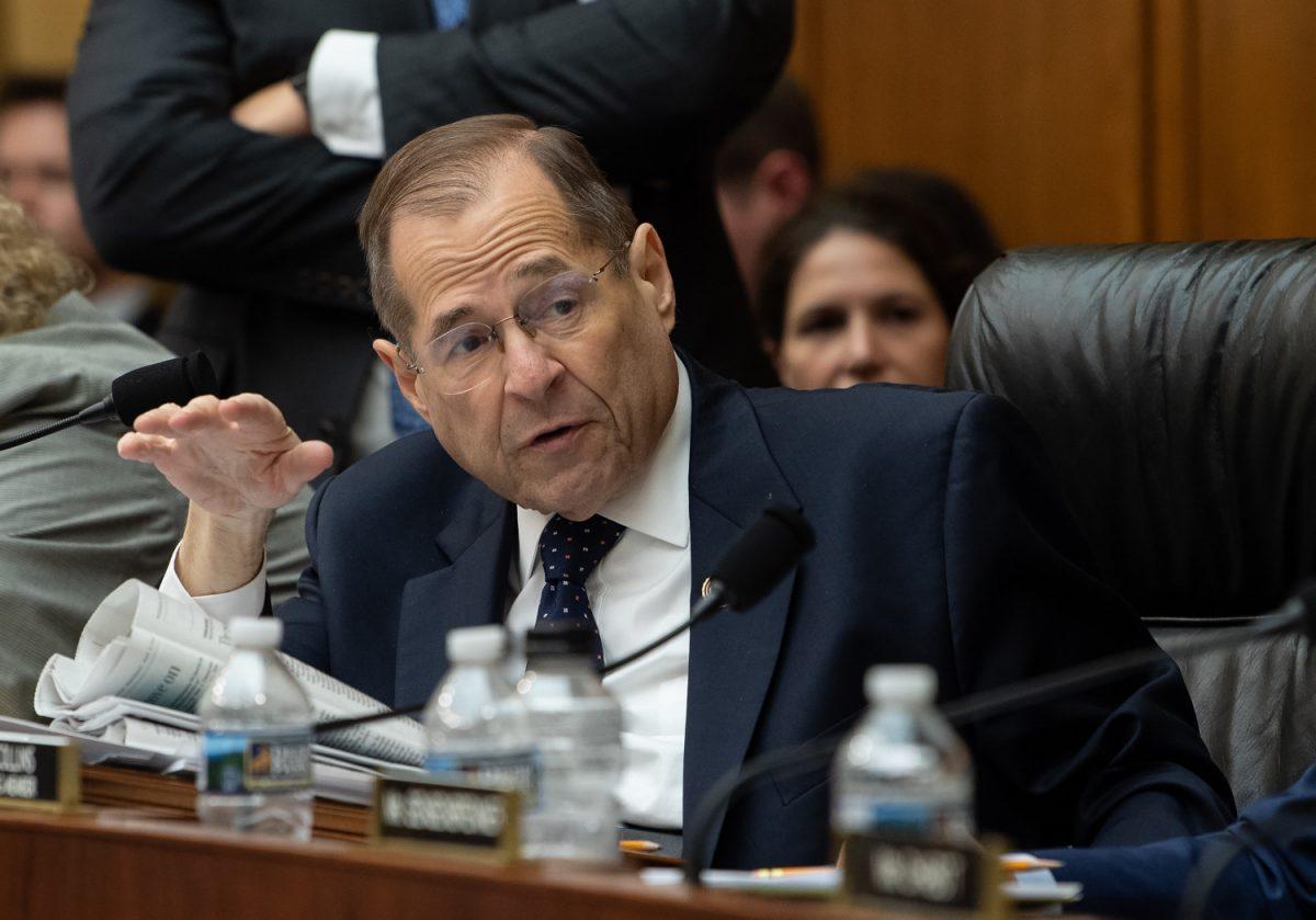 Chairman of the House Judiciary Committee, Jerry Nadler, speaks on Capitol Hill in Washington on May 8, 2019. (Nicholas Kamm/AFP/Getty Images)