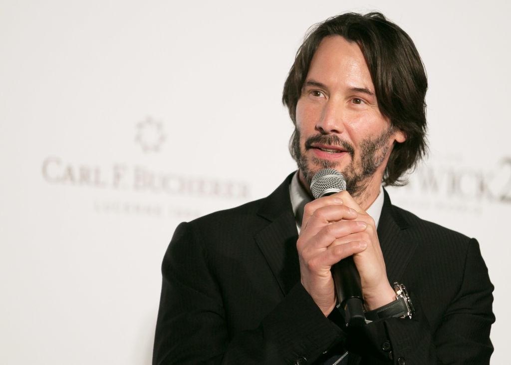 Reeves at the Japanese premiere of "John Wick: Chapter 2" at Roppongi Hills in Tokyo, 2017 (©Getty Images | <a href="https://www.gettyimages.com/detail/news-photo/keanu-reeves-attends-the-japan-premiere-of-john-wick-news-photo/695507306?adppopup=true">Christopher Jue</a>)