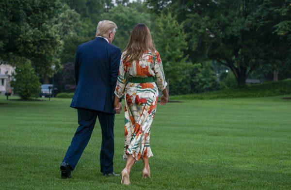 President Donald Trump and First Lady Melania Trump depart the White House on June 2, 2019. (Tasos Katopodis/Getty Images)